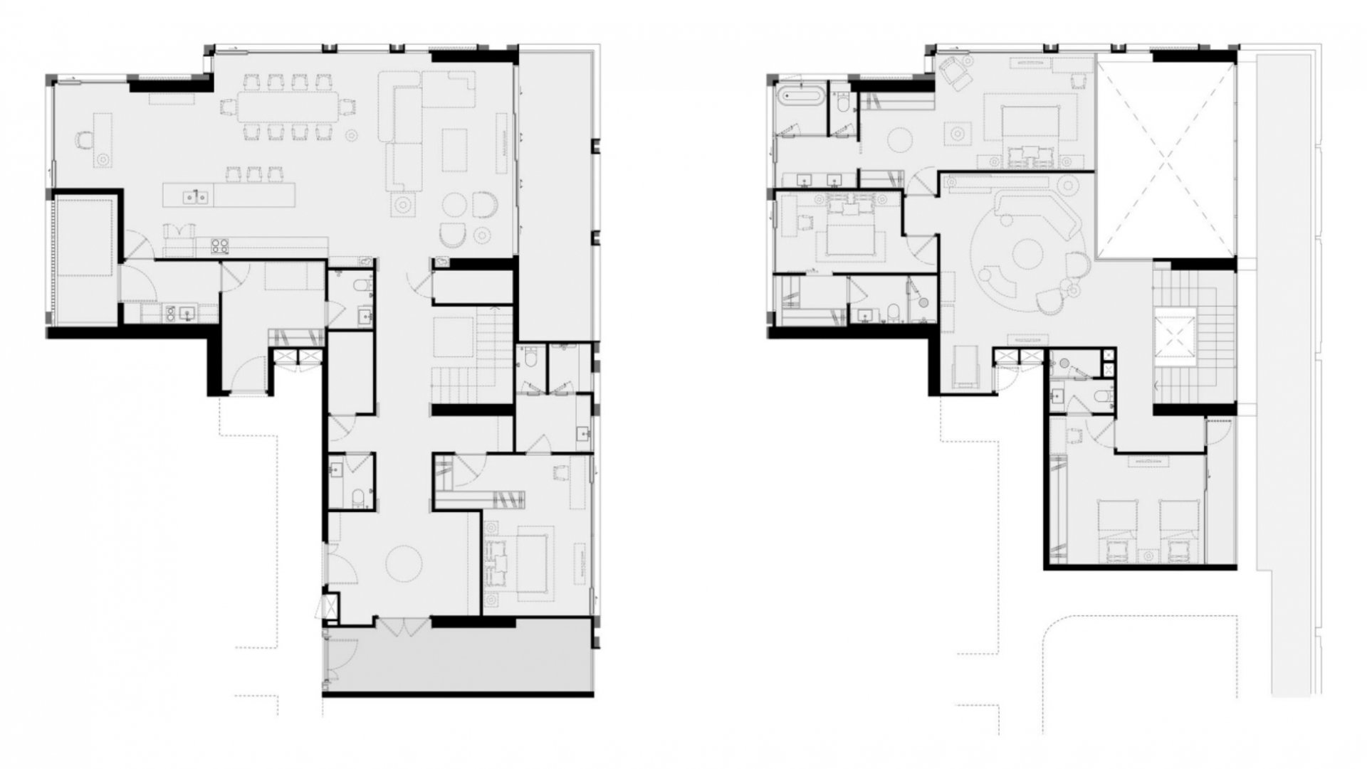 Penthouse floor plan, 4 bedrooms in ROMM Convent No. 11011